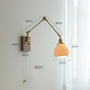 DecorBites™ Copper Swing Arm Wall Lamp Sconce - LED Wall Light for Bedroom Living Room