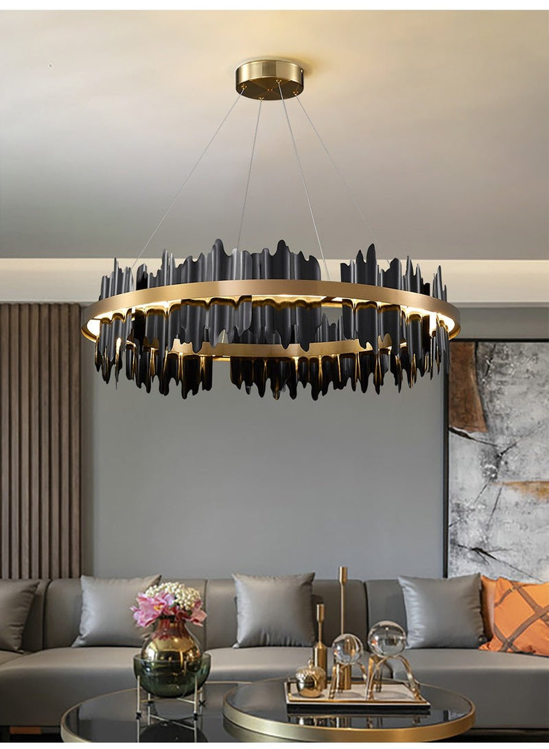 MIRODEMI® Modern Creative Circular Chandelier for Living Room, Dining Room