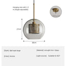 DecorBites™ Glass Ball LED Pendant Lamp for Modern Nordic Bedroom Kitchen Living Room Lighting