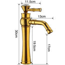 DecorBites™ Gold Bathroom Faucet | Modern Basin Tap with High Arc Design