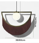 DecorBites™ Coloured Tassel Glass Ball Pendant Light for Boho Minimalist Style Bedroom & Restaurant