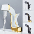 DecorBites™ Gold Brass Basin Faucet Cold Hot Water Mixer Sink Tap Deck Mount
