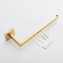 DecorBites™ Gold Bathroom Hardware Set: Robe Hook, Towel Rail, Shelf, Tissue Holder