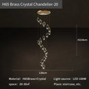 DecorBites™ Crystal Diamond Chandelier for Duplex Building Stairwell Loft Pendant Lighting