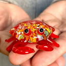 DecorBites™ Crab Glass Figurines: Handblown Art Animals Collectible Sculpture Ornaments