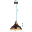 DecorBites™ Iron Dome Industrial Pendant Light for Cafe Bar Home Decor