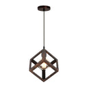 DecorBites™ Geometric Cube Pendant Lights Trio Metal Shades Square Ceiling Lamps