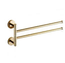 DecorBites™ Copper Swivel Towel Bars Wall Mounted Bathroom Towel Holder Rack Gold 32cm