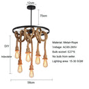 DecorBites™ Industrial Loft Chandelier for Living Dining Room Restaurant Bar Café Kitchen