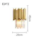 DecorBites™ Crystal Clear LED Wall Sconce Chrome Silver Gold Wall Light for Bedroom