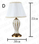 DecorBites™ Hand Painted Antique Blue Ceramic Desk Lamp