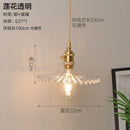 DecorBites™ Glass Copper Pendant Light: Modern Nordic Style Hanging Lamp for Kitchen, Dining, and Living Room