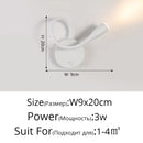 DecorBites™ LED Bedside Wall Lamp with USB Port & Switch - Modern Nordic Design
