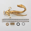 DecorBites™ Golden Swan Crystal Handle Basin Faucet - Deck Mount Luxury Bathroom Mixer