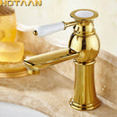 DecorBites™ Gold Basin Faucet with Ceramic Mixer Tap for Bathroom