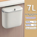 DecorBites™ Kitchen Wall-Mounted Waste Bin with Lid - Cabinet Door Hanging Garbage Can