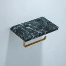 DecorBites™ Brass Marble Toilet Paper Holder Nordic Brushed Gold Bathroom Tissue Shelf