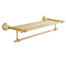 DecorBites™ Gold Bathroom Accessories Set: Shelf, Towel Rack, Holder, Brush Holder, Bath Hardware