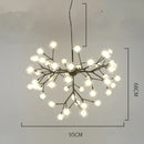 DecorBites™ Heracleum Firefly Glass Ball Chandelier: Gold Luxury Lighting for Dining Kitchen Staircase