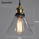 DecorBites™ Industrial Glass Pendant Light for Modern Home Decor