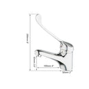 DecorBites™ Brass Long Handle Basin Faucet Mixer Tap Deck Mount Chrome Polished