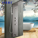 DecorBites™ Dark Grey Shower Column with Massage System and Tub Spout