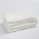 DecorBites™ Fuzzy Downy Knitted Throw Blanket - Soft & Cozy Microfiber Quilt for Sofa, Bed, and Air Conditioning Room