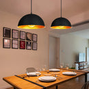 DecorBites™ Black Pot Cover Semicircle Retro Droplight for Bar Cafe Bedroom Restaurant