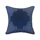 DecorBites™ Blue Geometry Embroidery Cushion Cover Dutch Velvet Pillowcase Shell Gift