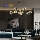 DecorBites™ Black Crystal Copper LED Chandelier - Art Deco Hanging Lamp for Dinning Room