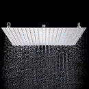DecorBites™ 20 Inch Square Stainless Steel Rainfall Shower Head - Luxury Chrome Finish