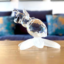 DecorBites™ Crystal Bee & Leaf Glass Figurine - Home Decor & Gift Ornament
