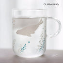 DecorBites™ Glass Coffee Mug 320ml Cute Squirrel Tea Cup Heat Resistant Beer Mug