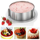 DecorBites™ Adjustable Stainless Steel Cake Slicer & Mousse Ring Round Cutter