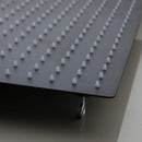DecorBites™ 20 Inch Super Slim Matte Black Square Rain Shower Head by Stainless Steel