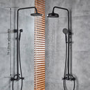 DecorBites™ Black Bronze Shower Faucet Set with 8" Rain Shower Head & Hand Shower
