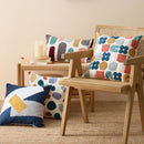 DecorBites™ Embroidered Floral Dot Pillow Cover for Cozy Home Decor