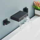 DecorBites™ Black Bronze Wall Mounted Waterfall Bathroom Faucet with Dual Handles