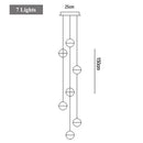 DecorBites™ Crystal LED Chandelier: Modern Luxury Pendant Lights for Staircase, Bedroom, and Living Room