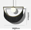 DecorBites™ Coloured Tassel Glass Ball Pendant Light for Boho Minimalist Style Bedroom & Restaurant