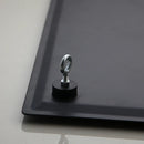DecorBites™ 20 Inch Super Slim Matte Black Square Rain Shower Head by Stainless Steel