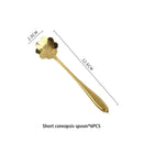 DecorBites™ Gold Flower Stainless Steel Teaspoons Set for Coffee, Desserts, and Ice Cream