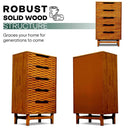 Elara Solid Wood Dresser with 5 Drawers
