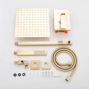 DecorBites™ Golden 8" Rainfall Shower Faucet Set with Handshower - Wall Mounted Luxury Mixer Tap