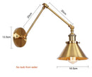 DecorBites™ Adjustable Long Arm Wall Light - Flexible Gold Lamp for Modern Spaces