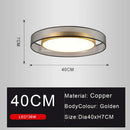 DecorBites™ 16W Copper Ceiling Light: Modern Nordic Bronze Living Room Bedroom Lamp