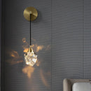 DecorBites™ Crystal Wall Sconce: Elegant LED Lighting for Living Room, Bedroom, or Corridor