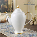 DecorBites™ Bone China Tea Pot: Elegant European Porcelain Coffee Pot for Tea Lovers.