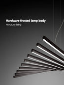 DecorBites™ Linear Fishbone Chandelier: Nordic Minimalist Dining Room Office Living Room Lighting