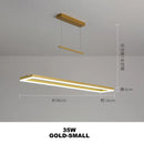 DecorBites™ Gold Aluminum LED Chandelier Acrylic Deco Design for Bedroom Kitchen Island